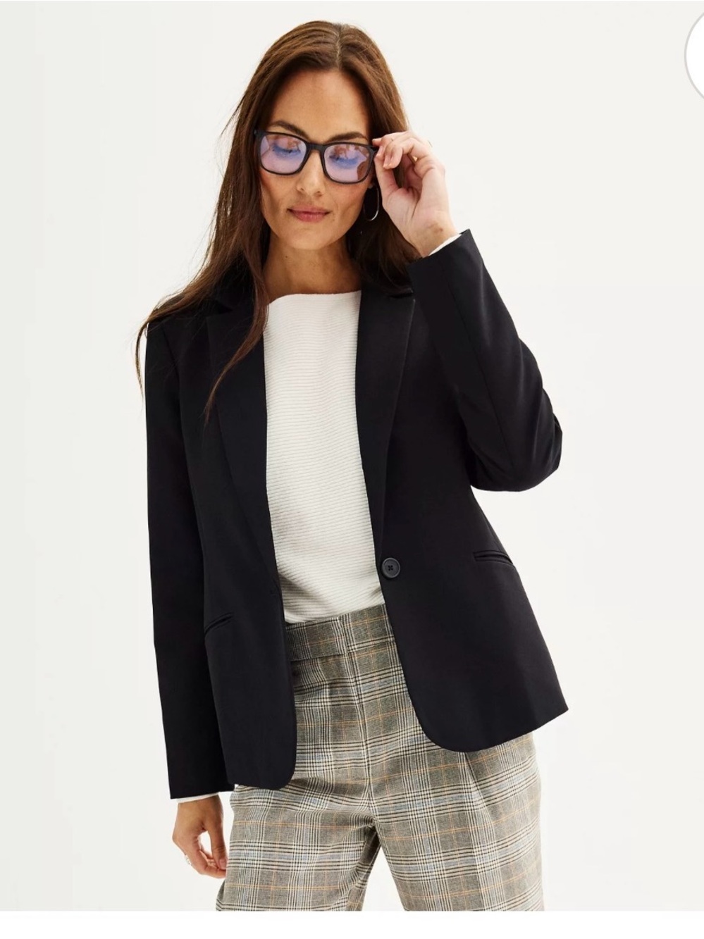 TAHARI BLACK CLASSIC SINGLE-BUTTON BLAZER NWT